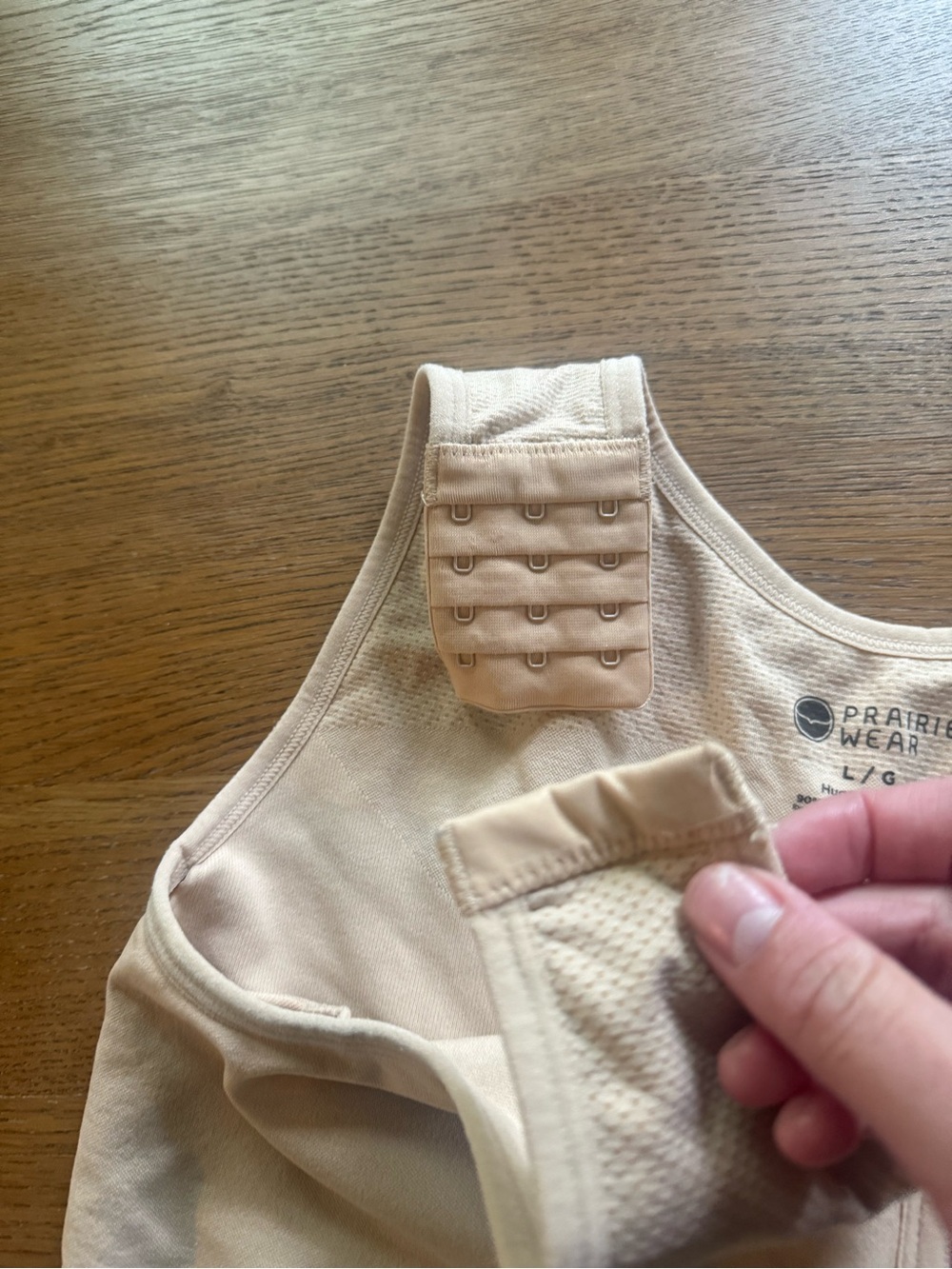 Prairie Wear Hugger Prima Post Surgical Recovery Bra Nude Beige Large - Picture 7 of 11